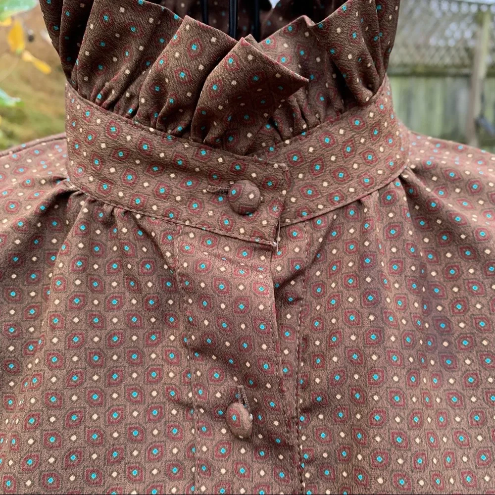 Vintage Chaus Boho Prairie Cottagecore Top Shirt - Picture 11 of 15